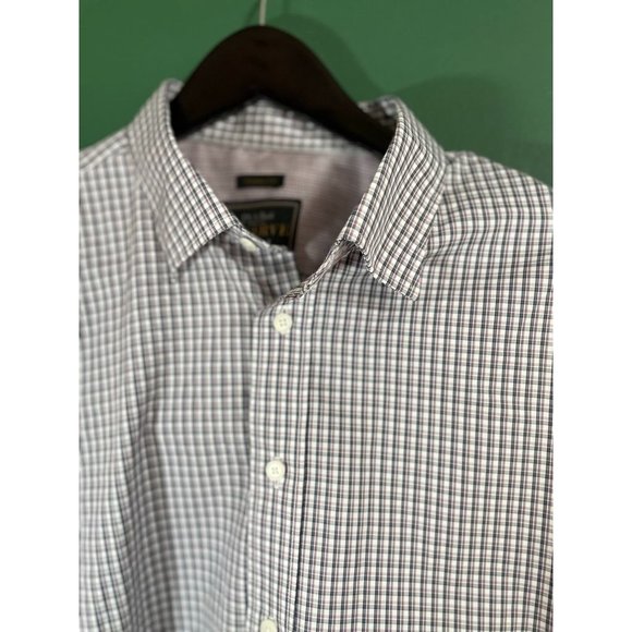 Jos. A. Bank Reserve - Men's Pink/Grey Plaid Long Sleeve Button Down Shirt - Siz - Picture 2 of 4